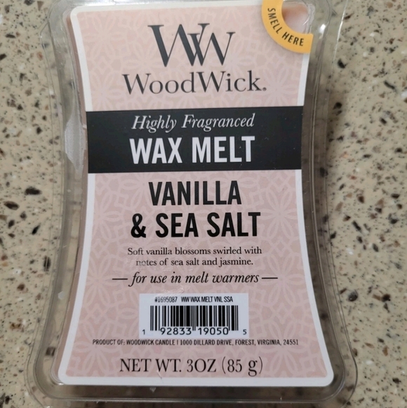 3 WoodWick Wax Melts Vanilla & Sea Salt Home Fragrance 6 Squares Per Package NEW - Picture 3 of 4